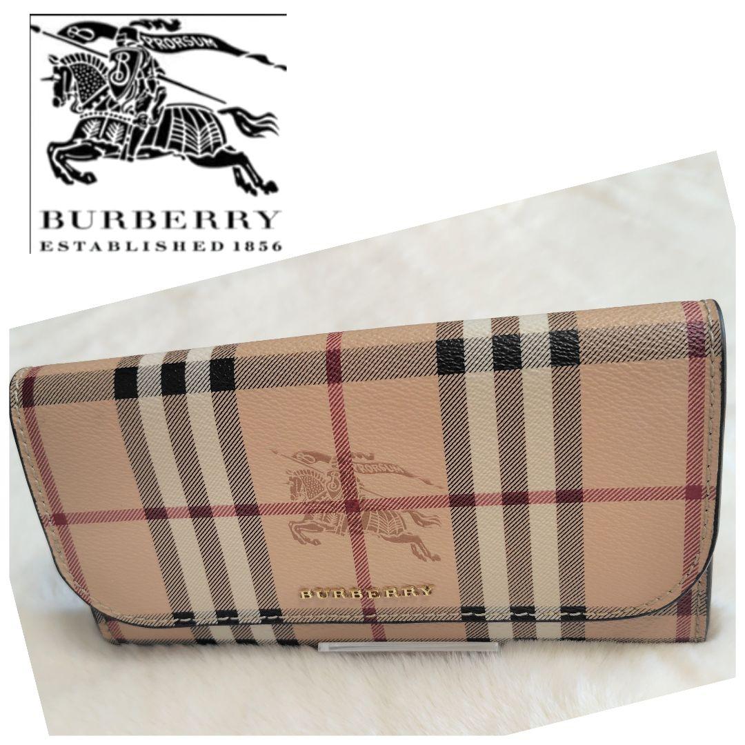 BURBERRY　長財布　ノバチェック　シャドウホース　美品
