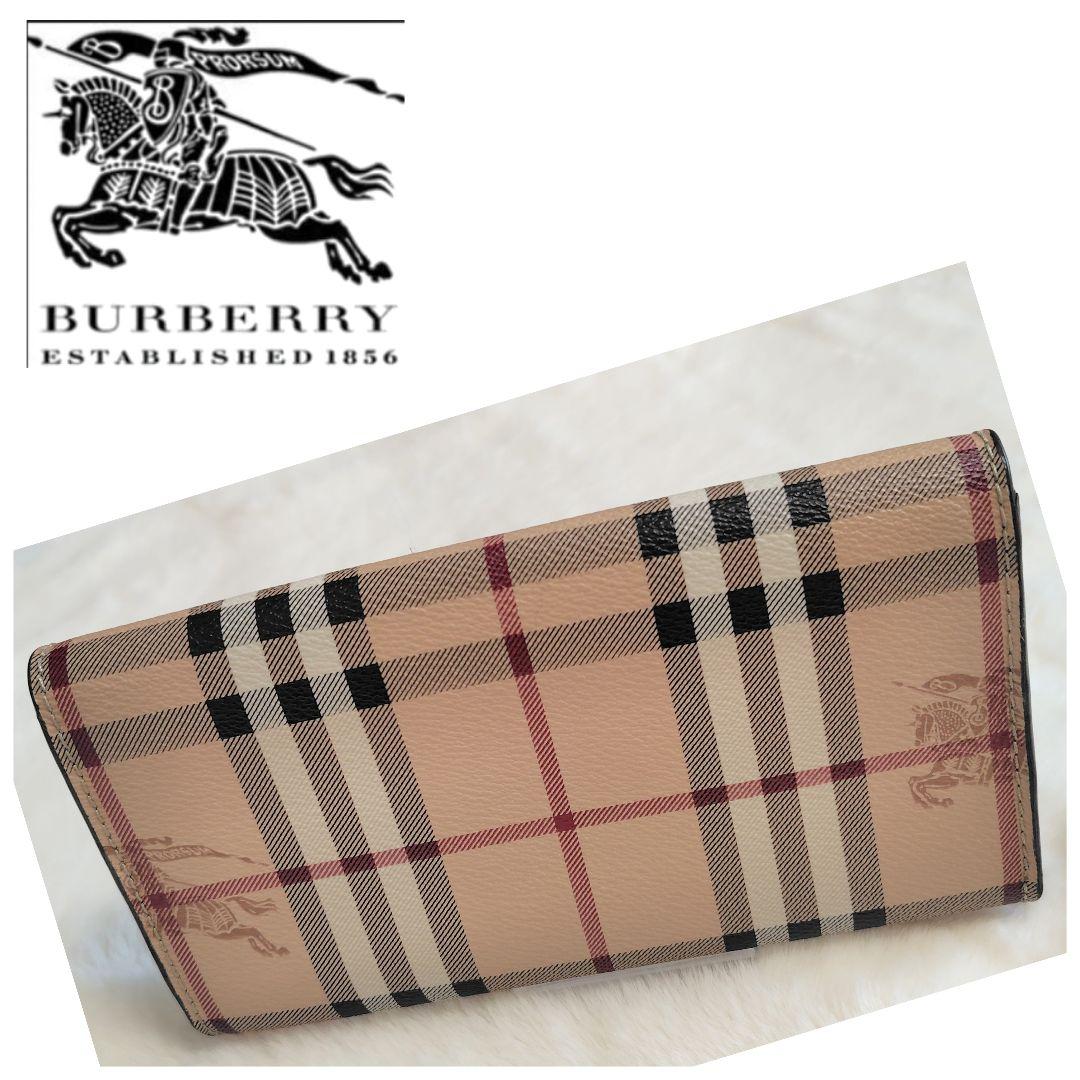 BURBERRY　長財布　ノバチェック　シャドウホース　美品
