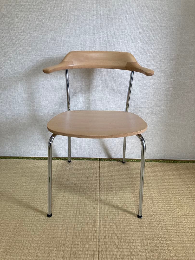 【マルニ木工】HIROSHIMA アームチェア（スタッキング・板座）