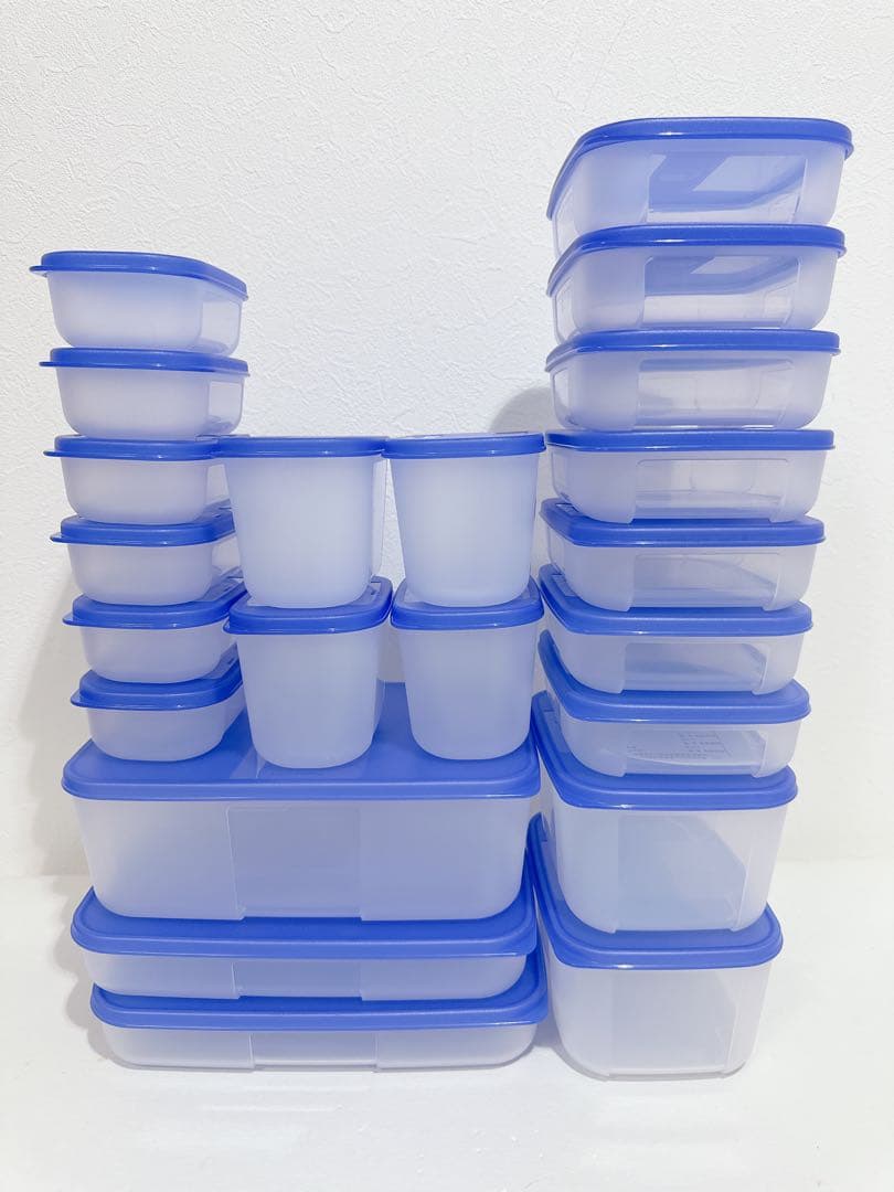 新品　Tupperware フリーザーメイト　ブルー　22点セット