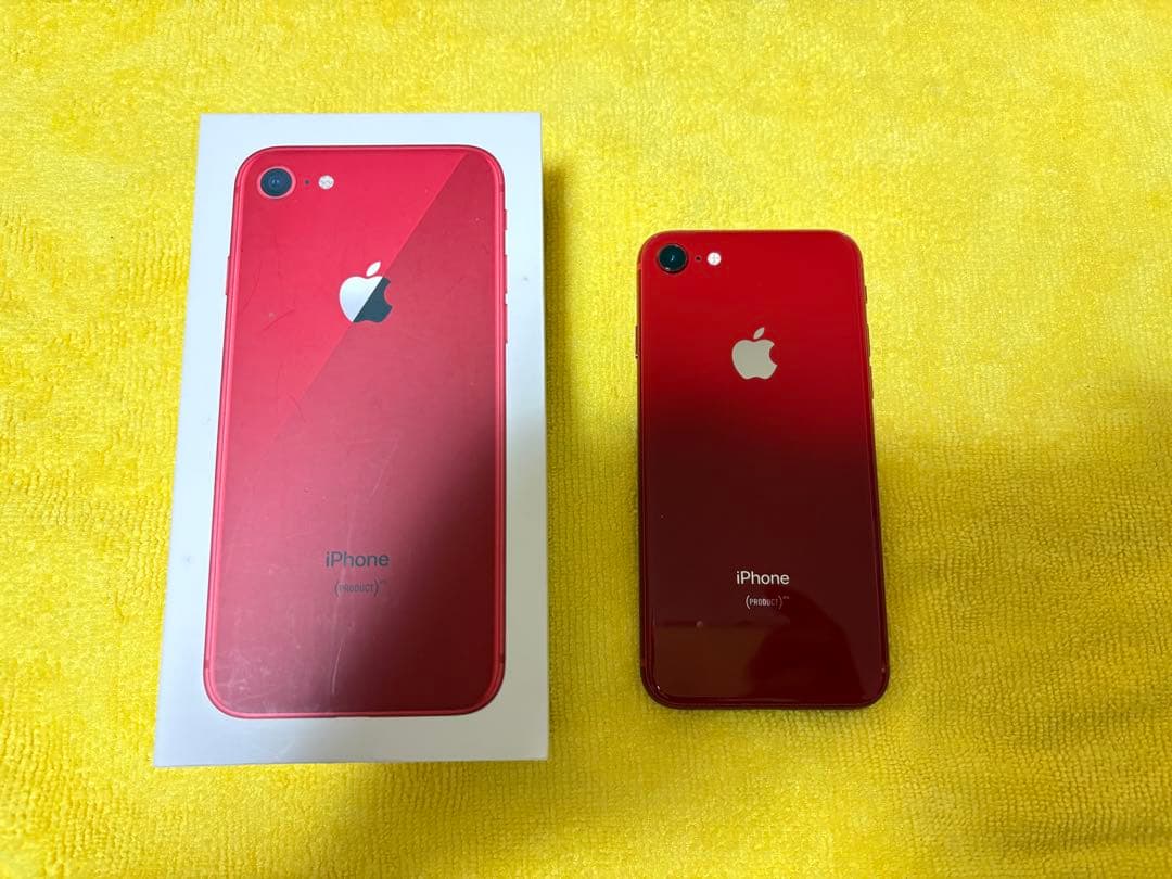 Apple iPhone8 RED 赤　64g 箱あり