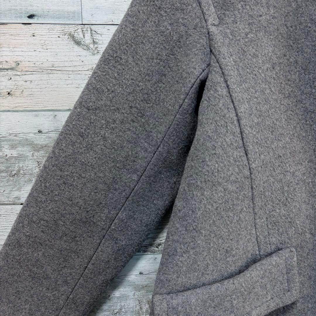 イエナ　IENA オーバーシルエットウールコート　Aライン　グレー　比翼ボタン