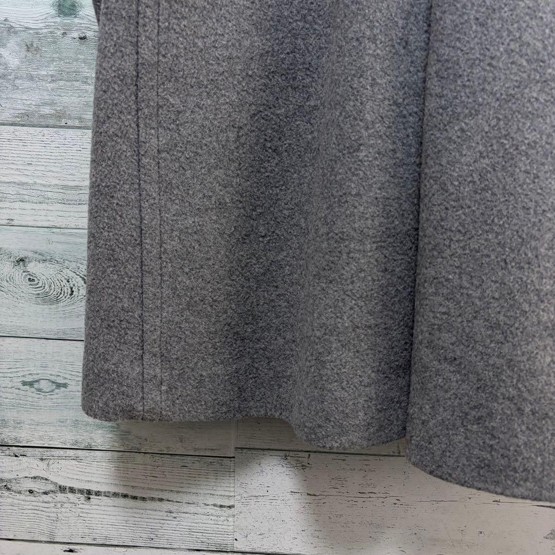 イエナ　IENA オーバーシルエットウールコート　Aライン　グレー　比翼ボタン