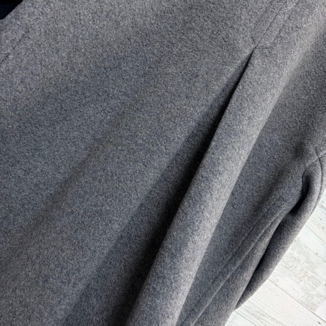 イエナ　IENA オーバーシルエットウールコート　Aライン　グレー　比翼ボタン