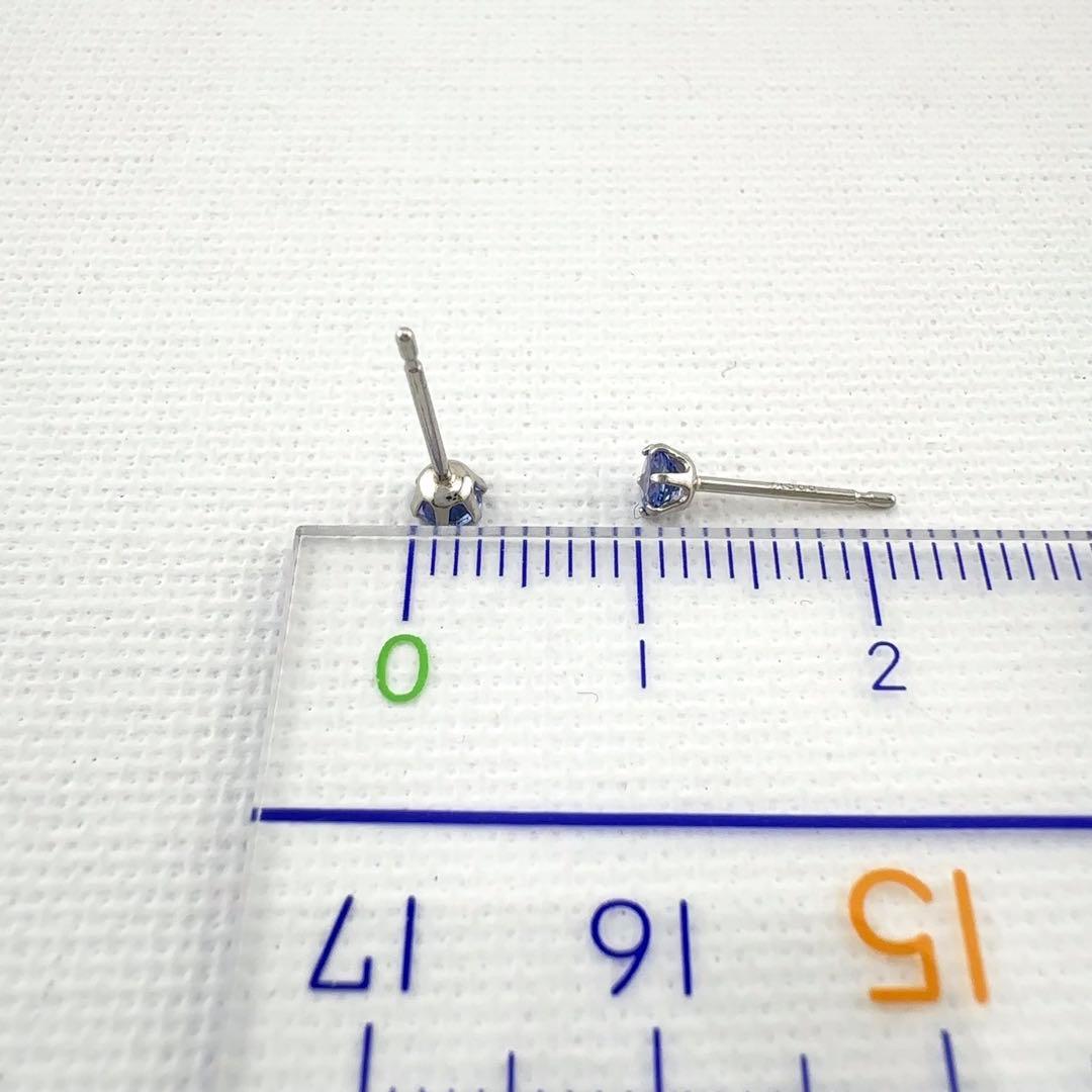 天然石　タンザナイト　ピアス　ＰＴ900　プラチナ