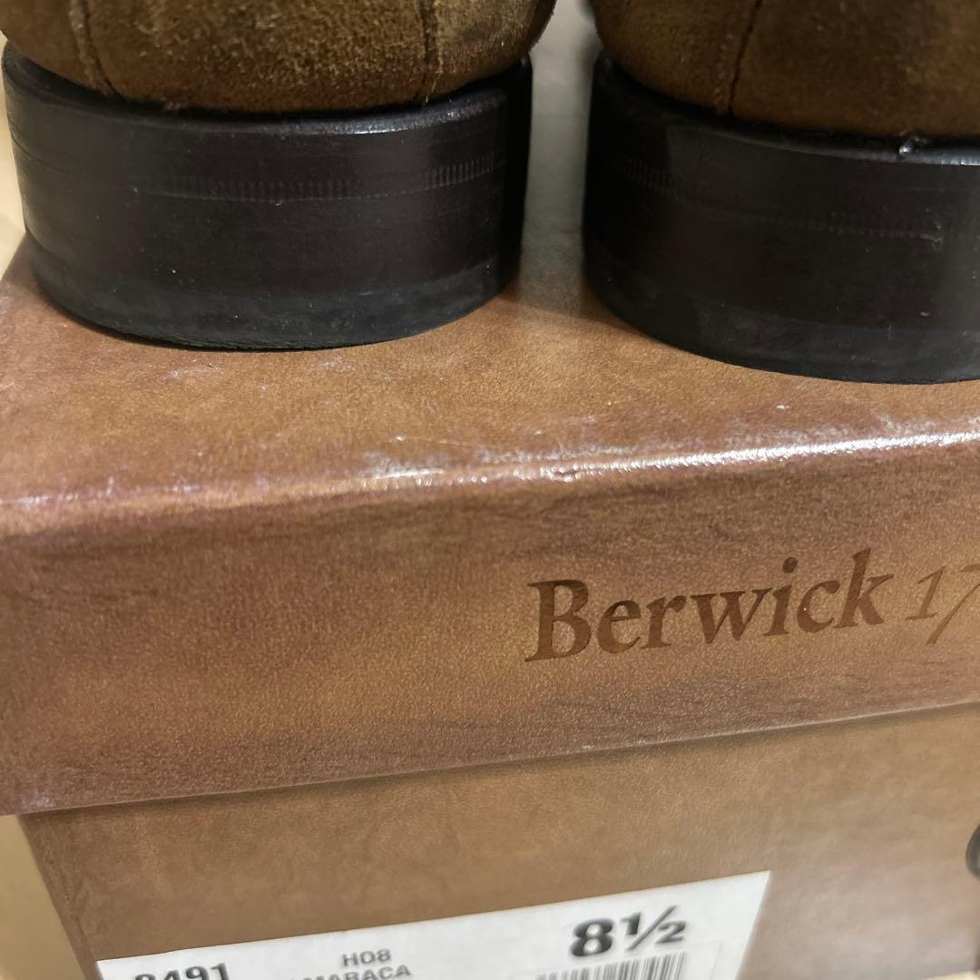 【美品】バーウィック　タッセルローファー　スウェード　サイズ8 1/2