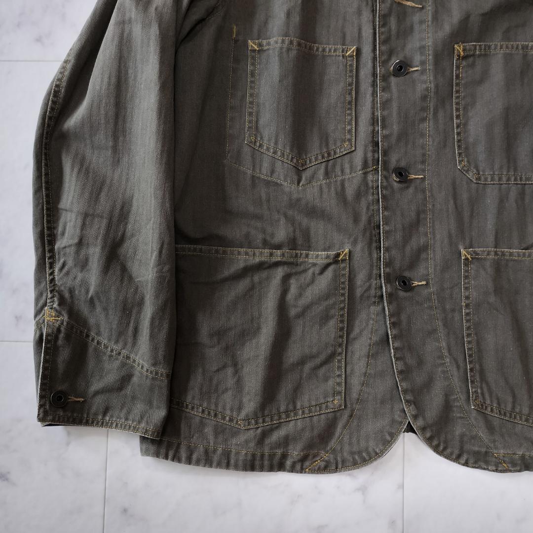 RRL 23SS ヘリンボーンツイルチョアジャケット M カバーオール リネン