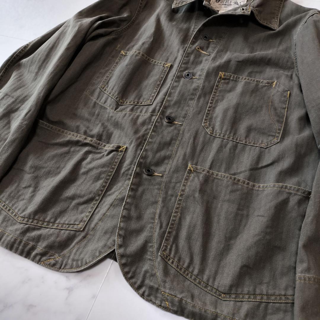 RRL 23SS ヘリンボーンツイルチョアジャケット M カバーオール リネン