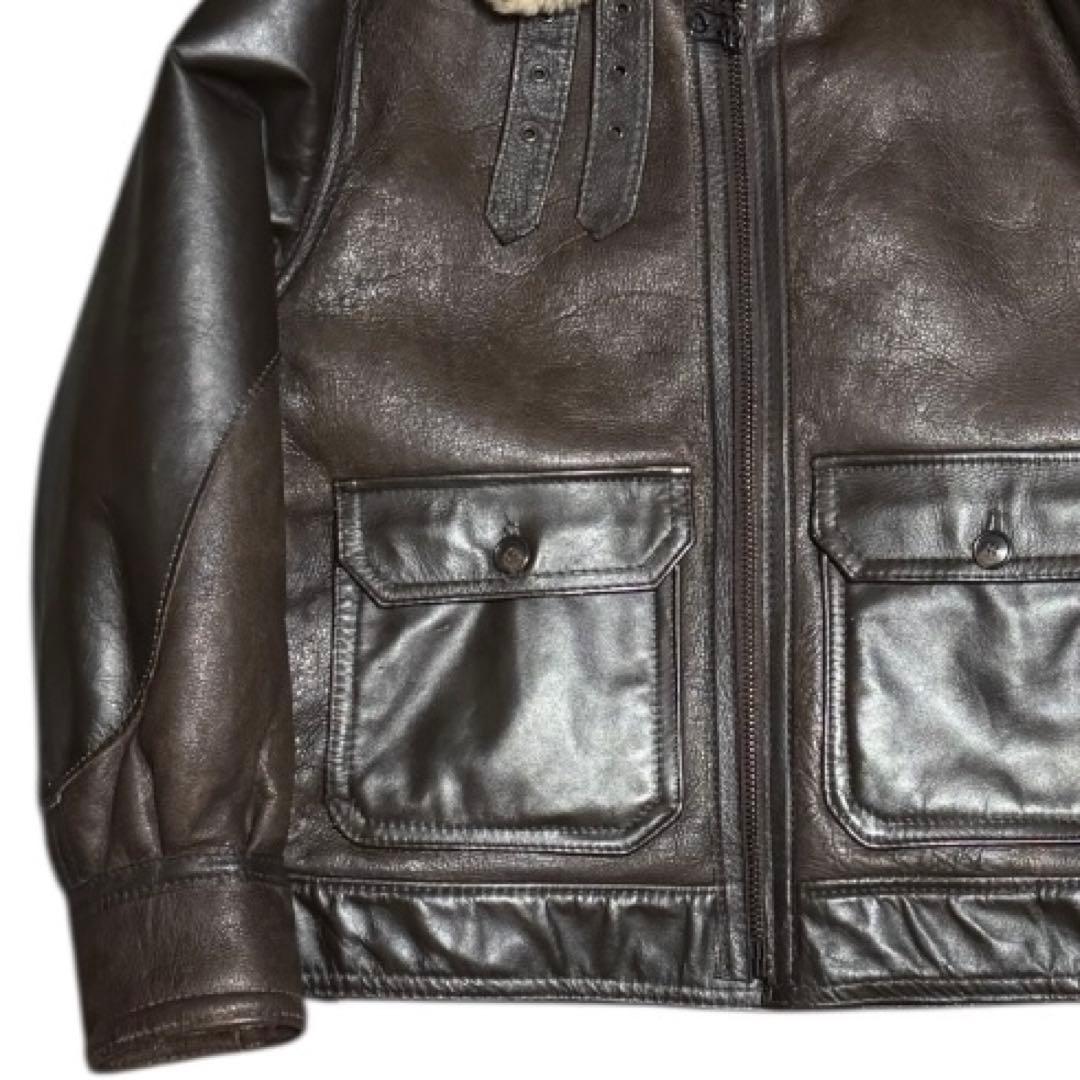 Schott B-3 M-445型 リアルムートン ボマージャケット 42