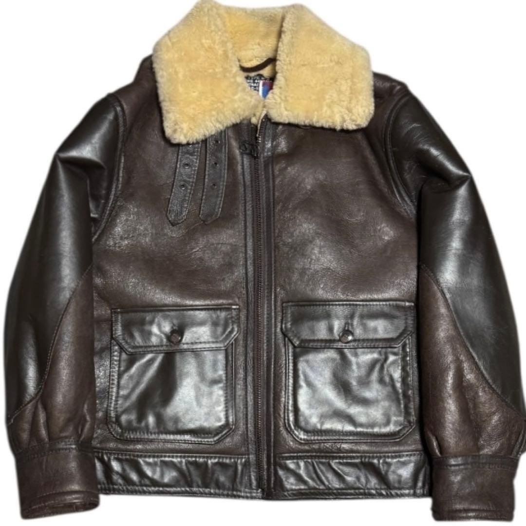 Schott B-3 M-445型 リアルムートン ボマージャケット 42