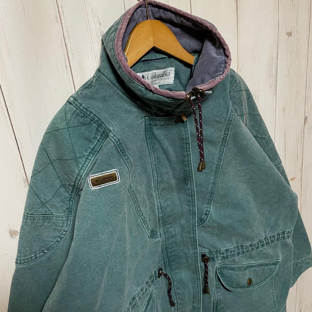 90s Columbia コロンビア 胸 ロゴ アウトドア ダック ジャケット