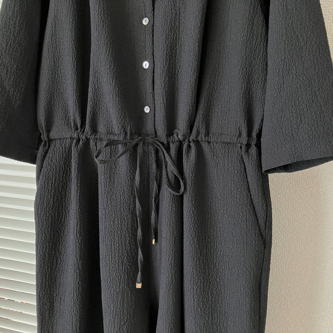 SLOBE IENA リラックスオールインワン 黒 サロペット