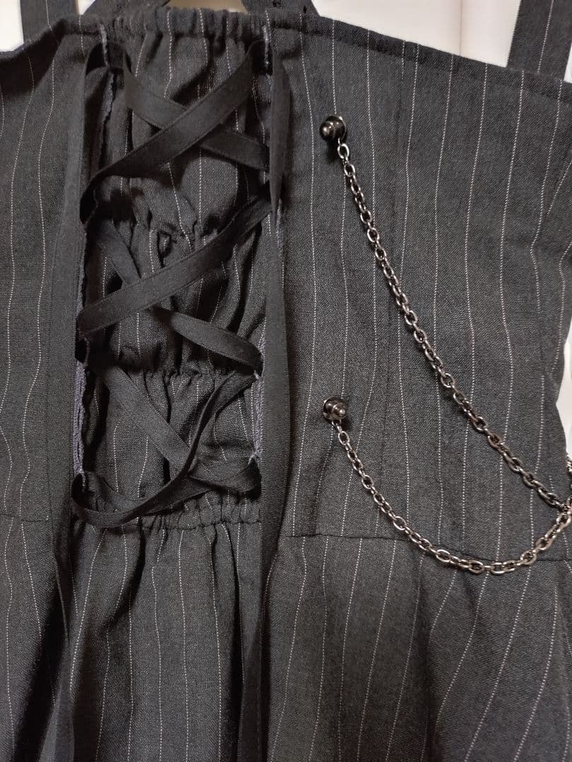 ALICE and the PIRATES ストライプ柄サロペット