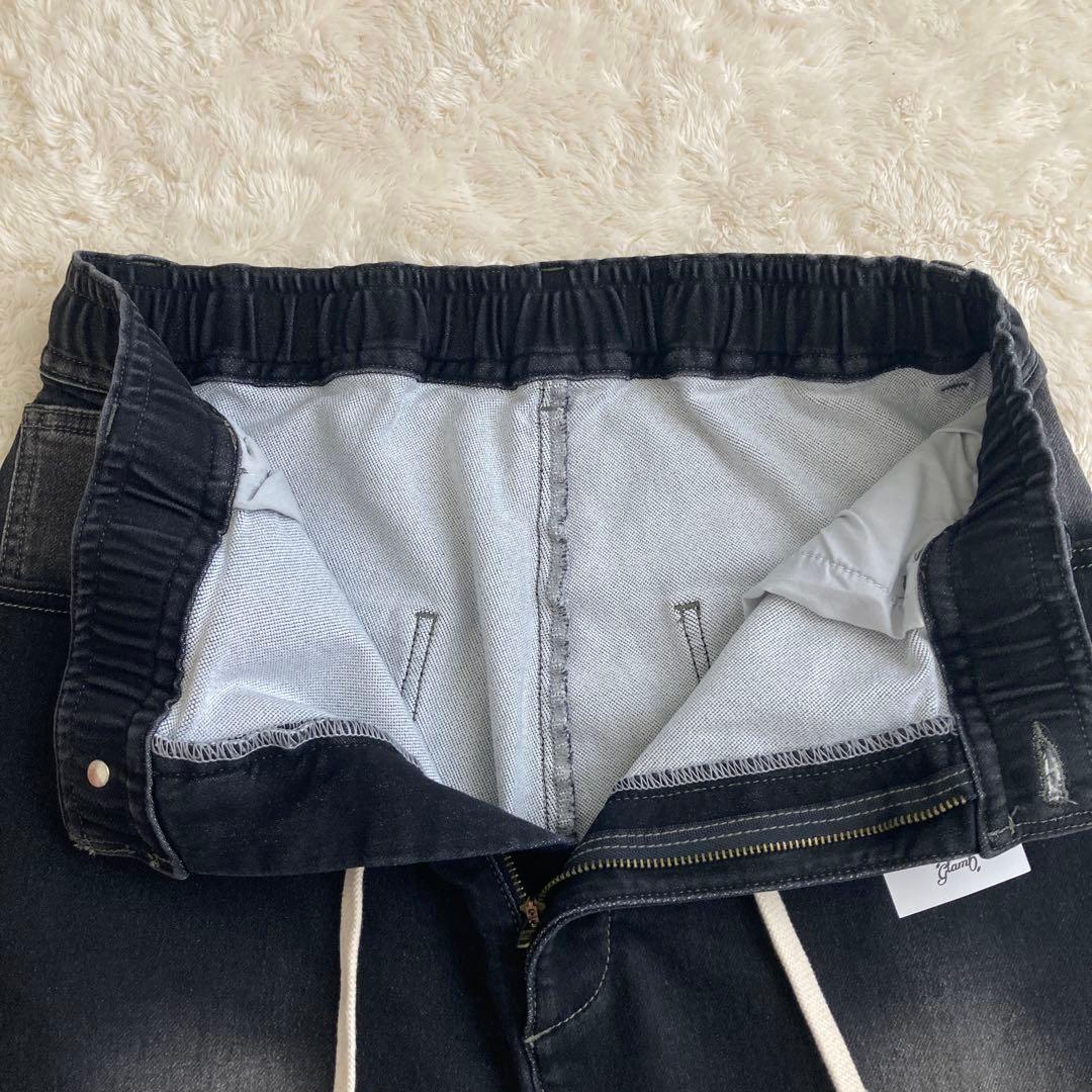 新品未使用！glamb グラム　サルエルジョガーパンツ　デニム