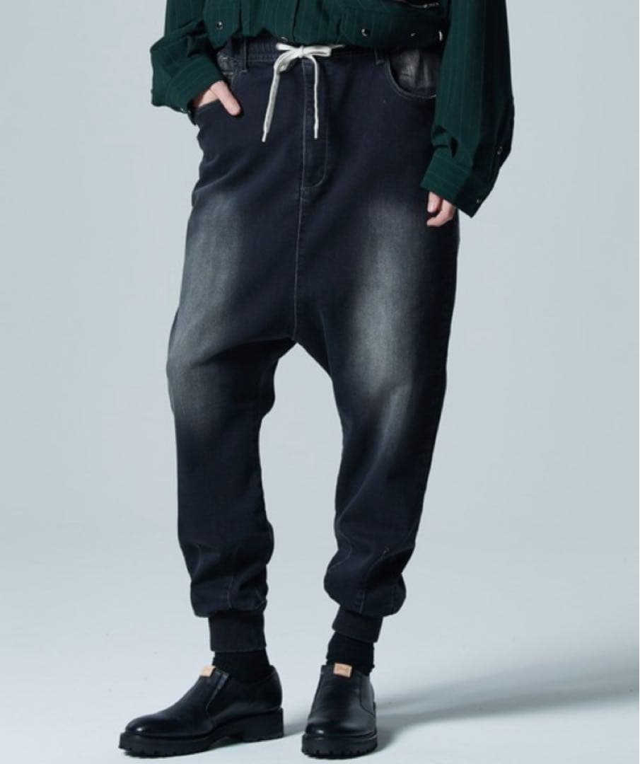 新品未使用！glamb グラム　サルエルジョガーパンツ　デニム