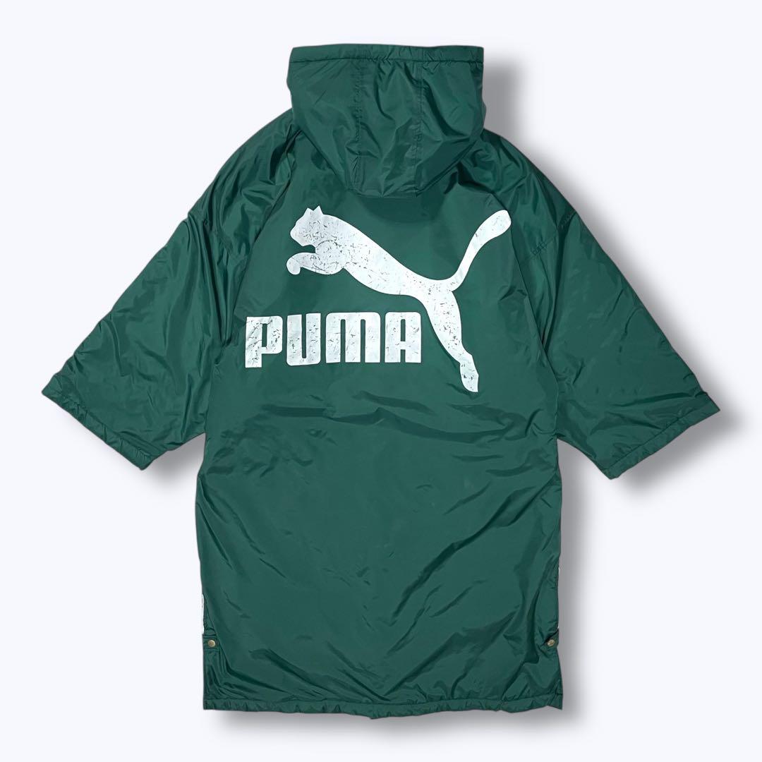 90s PUMA ベンチコート 裏ボア 緑 読売 ヴェルディ川崎 三浦知良 カズ