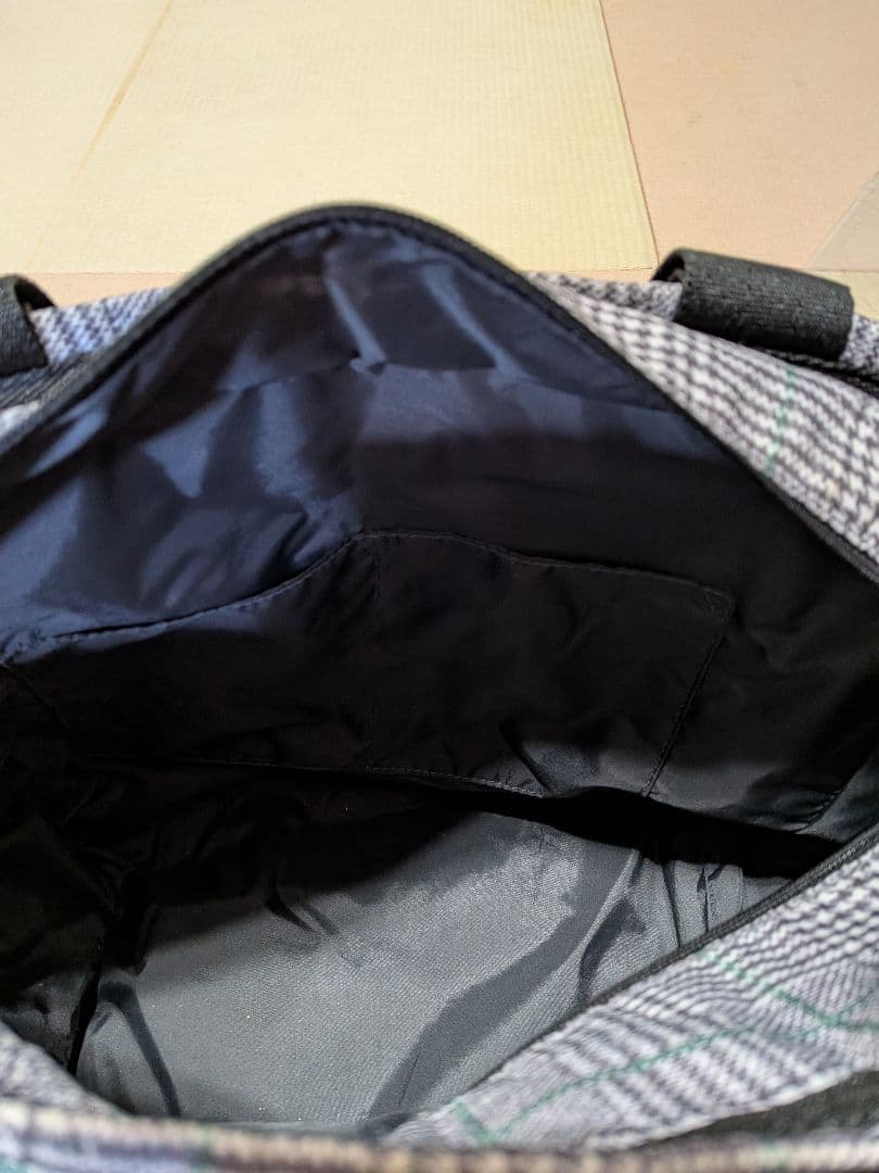 チェック柄トートバッグ