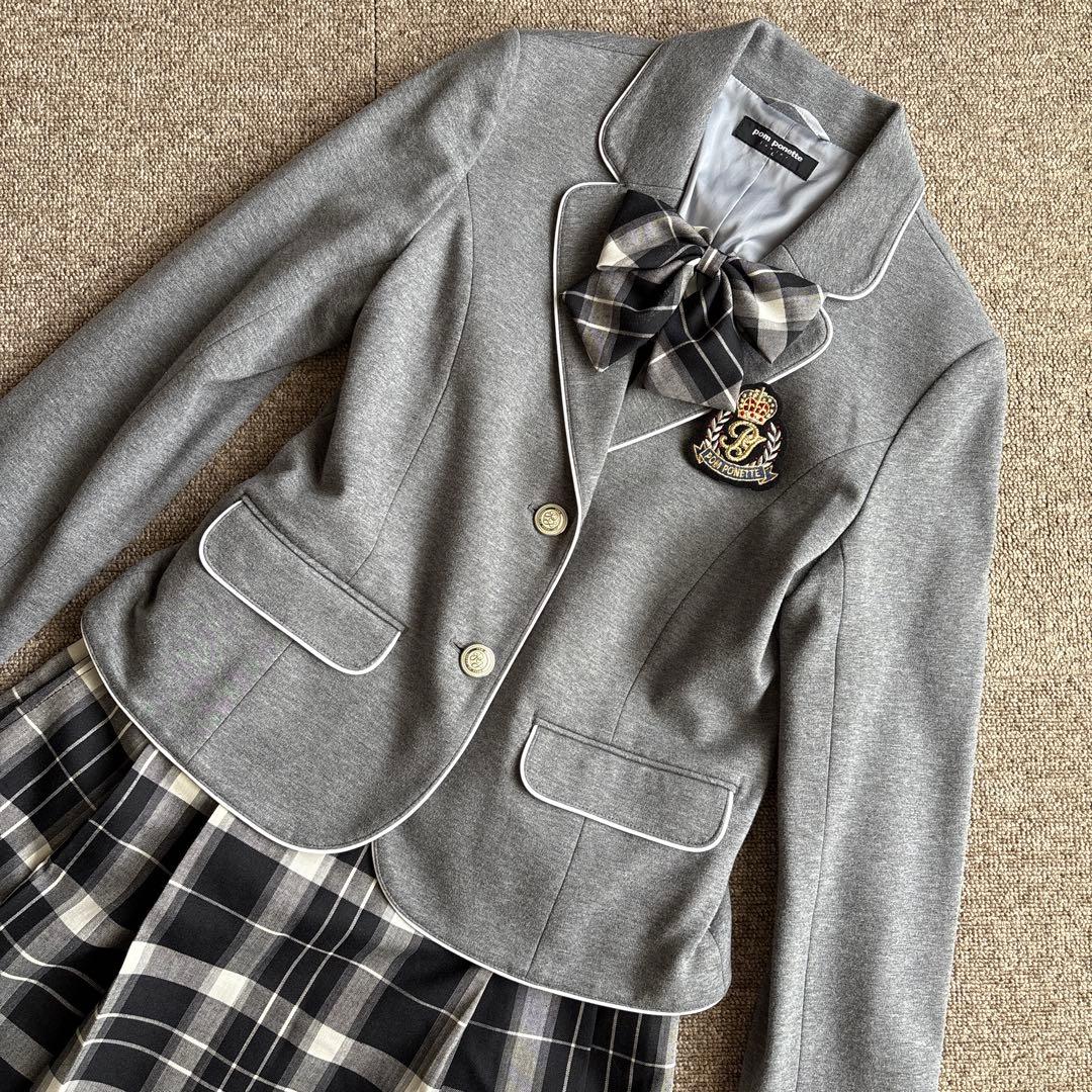 美品 ポンポネット 組曲 160 4点セット 受験 卒服