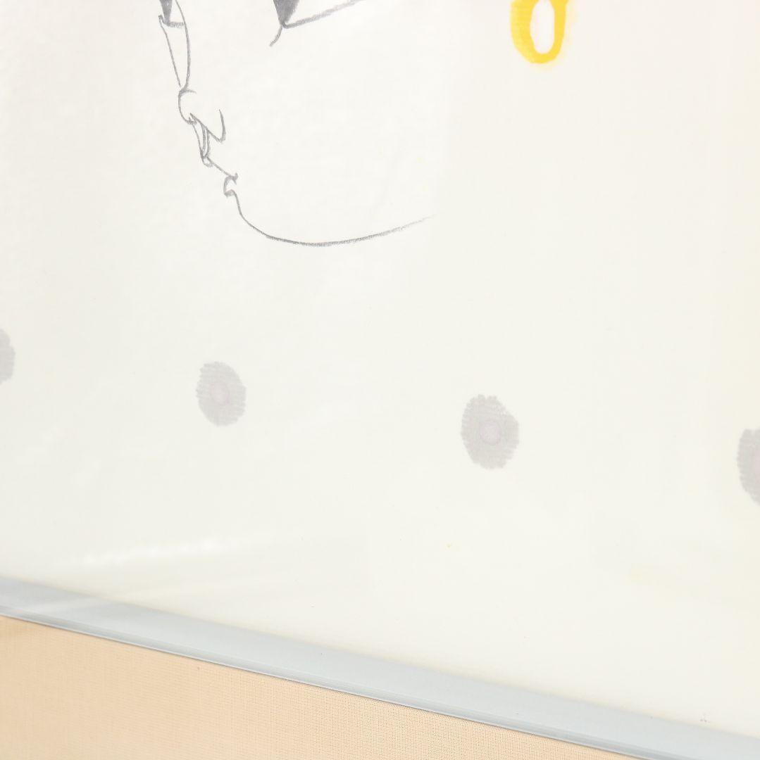 林清納作 少女 色紙 額　V690