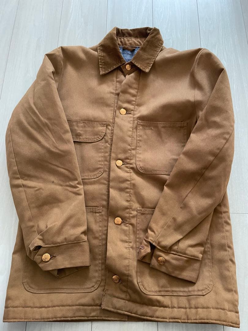 Wrangler ラングラー カバーオール ブランケット 襟コーデュロイ 茶