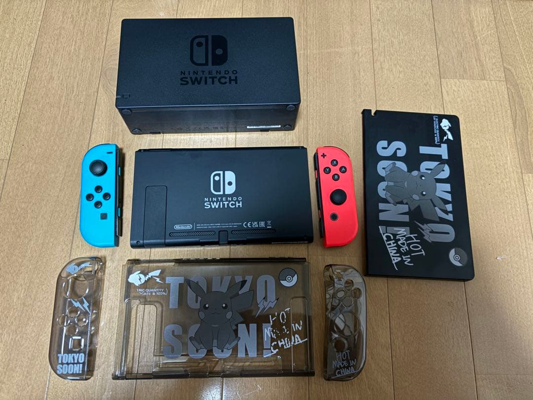 【美品】NintendoSwitchJoy-Conネオンブルー/ネオンレッド本体