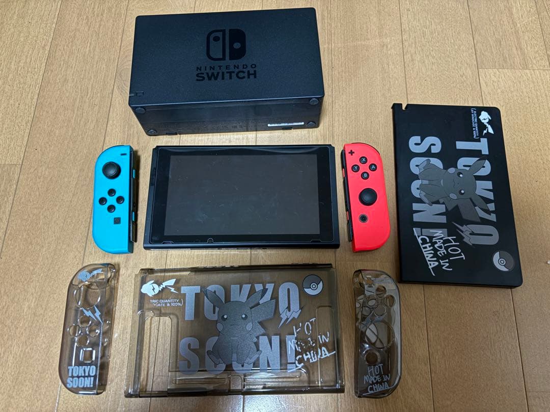 【美品】NintendoSwitchJoy-Conネオンブルー/ネオンレッド本体