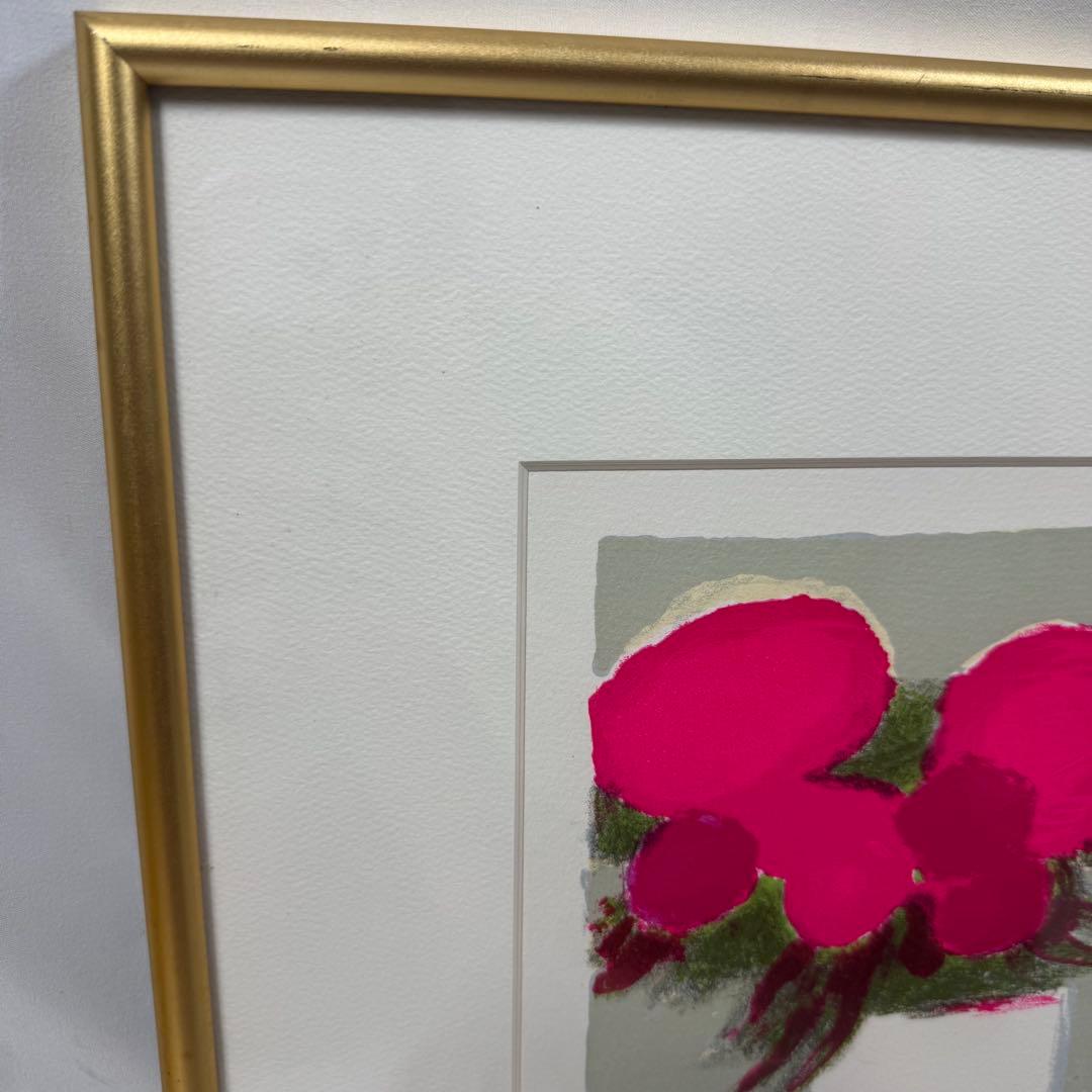 ベルナール・カトラン　春の花束　リトグラフ