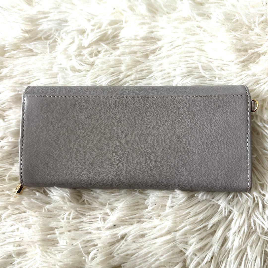 完売品✨サマンサタバサ ミッフィーコラボ 二つ折り長財布 レザー グレー