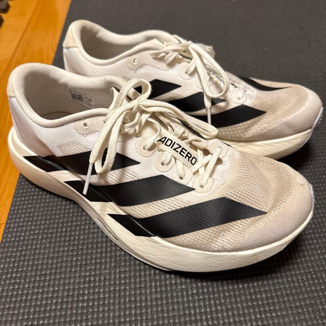 ADIZERO スパイクシューズ ホワイト/ブラック