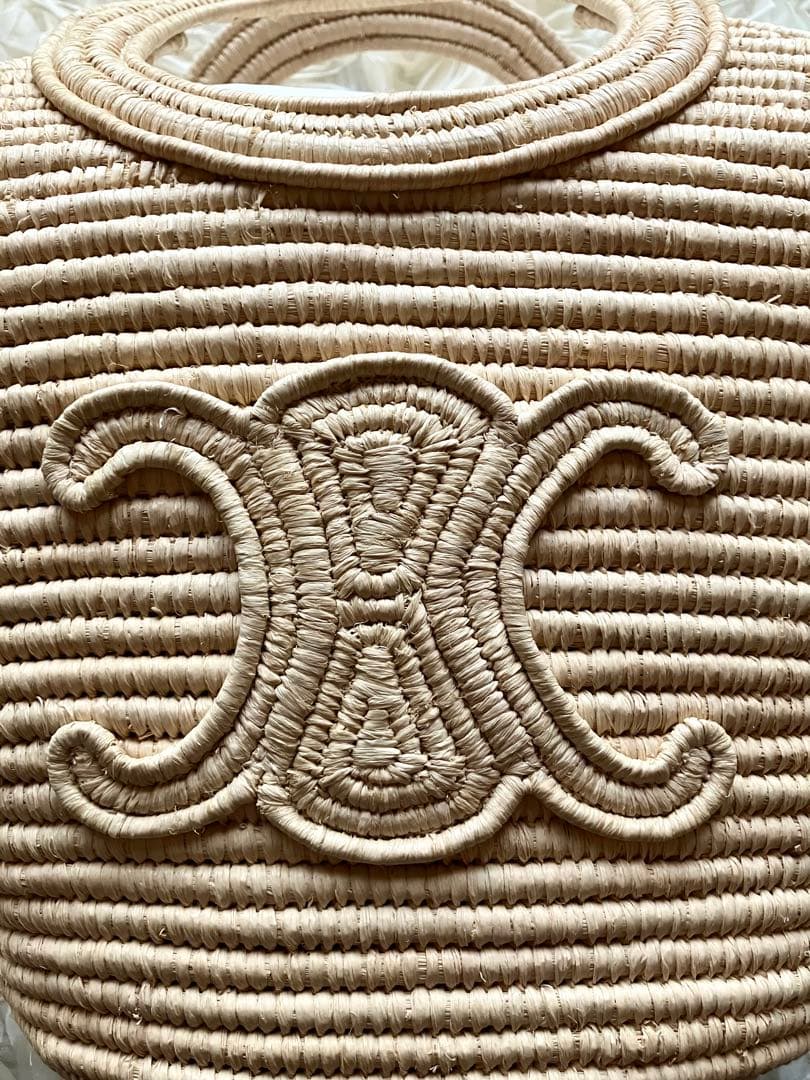 未使用品 新作 セリーヌCELINE ブレーテッドパニエ かごバッグ