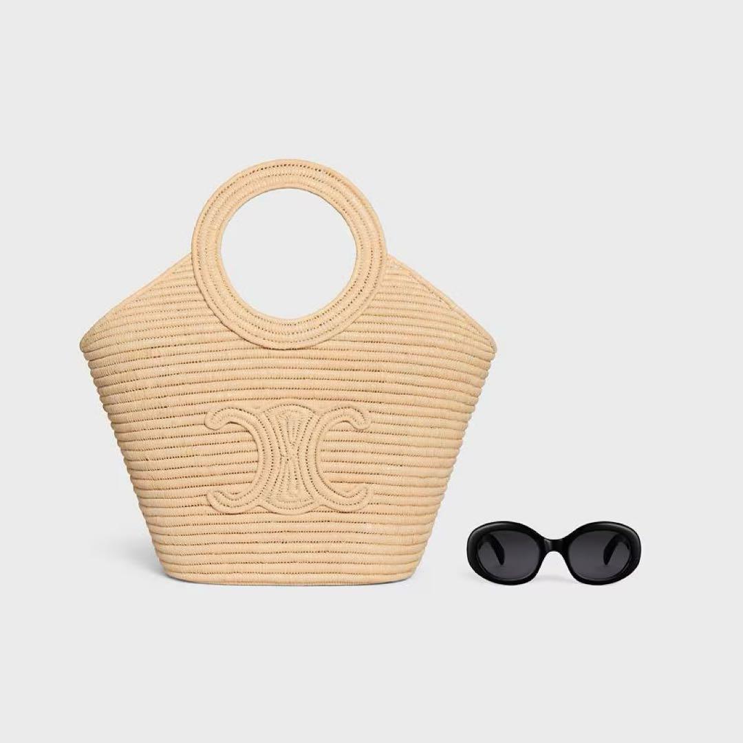 未使用品 新作 セリーヌCELINE ブレーテッドパニエ かごバッグ
