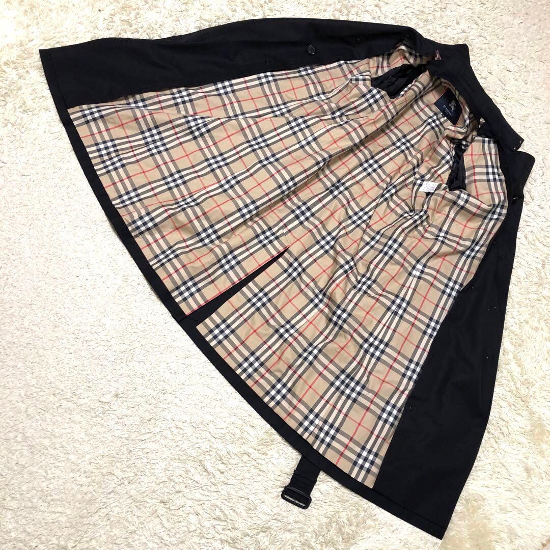 大きいサイズ·極美品✨バーバリー　ノバチェック　ライナートレンチコート ブラック