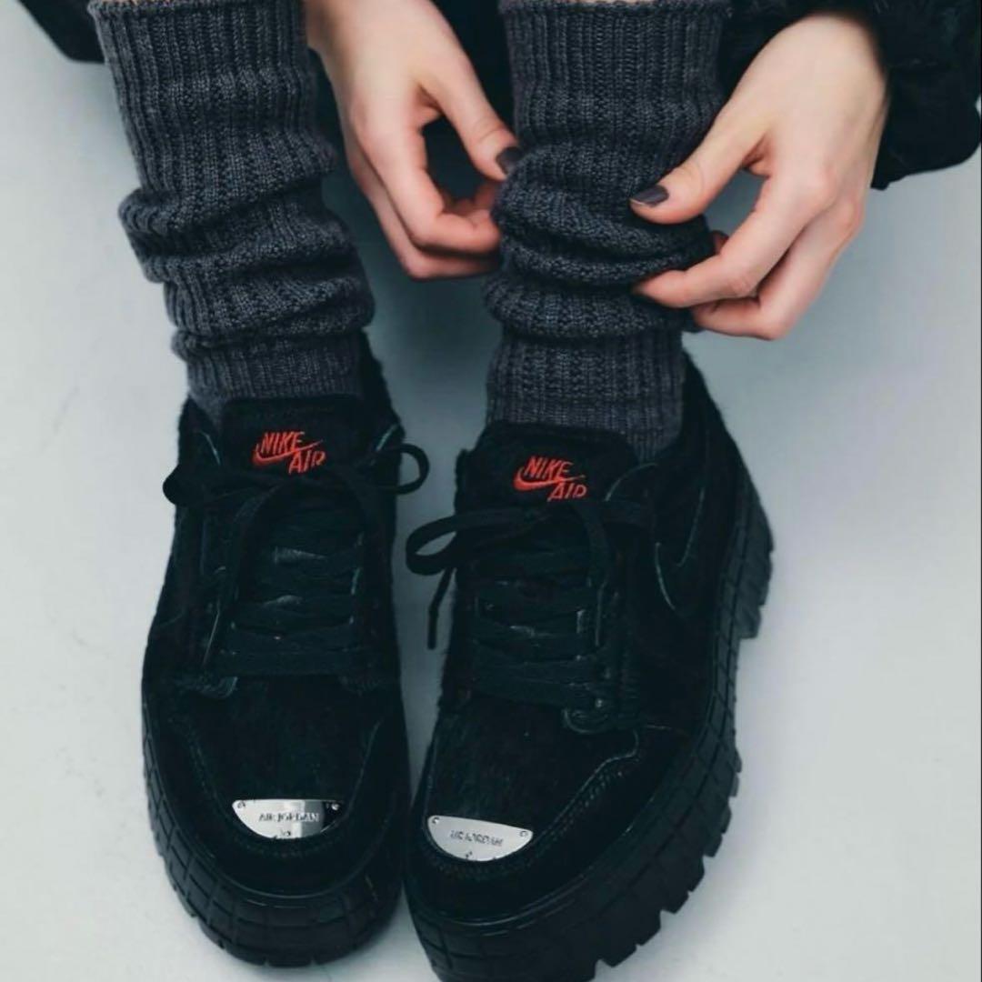 エ*ン様 NIKE AIR JORDAN 1 BROOKLYN LOW ブラック