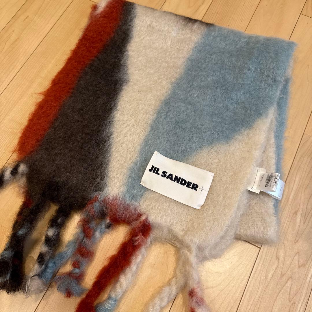 JIL SANDER マフラー モヘア混紡 マルチカラー