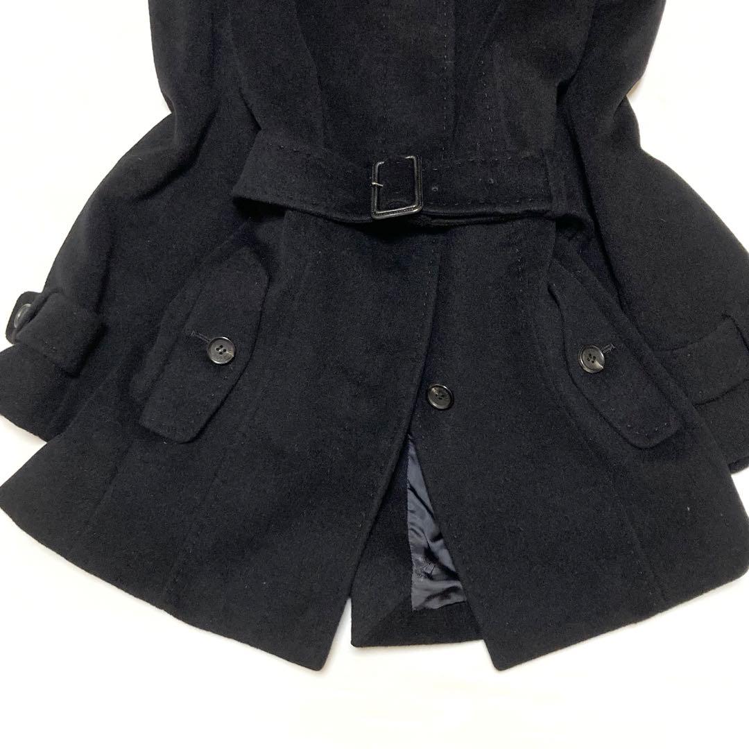 BURBERRYLONDON アンゴラ ウールコート ラビットファー ホースロゴ