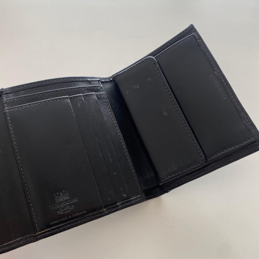 WhitehouseCox ホワイトハウスコックス 二つ折り財布 レザーブラック
