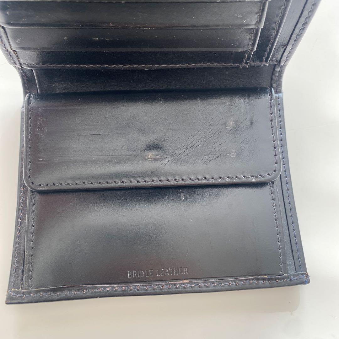 WhitehouseCox ホワイトハウスコックス 二つ折り財布 レザーブラック