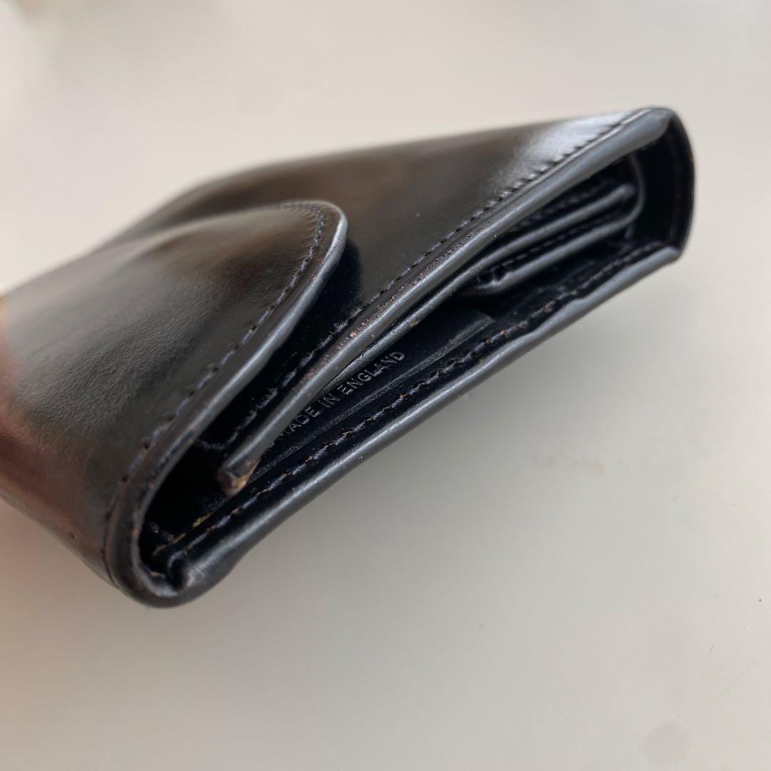 WhitehouseCox ホワイトハウスコックス 二つ折り財布 レザーブラック