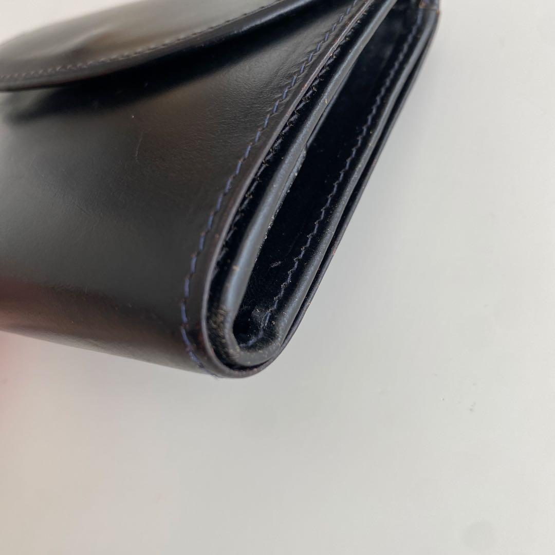 WhitehouseCox ホワイトハウスコックス 二つ折り財布 レザーブラック