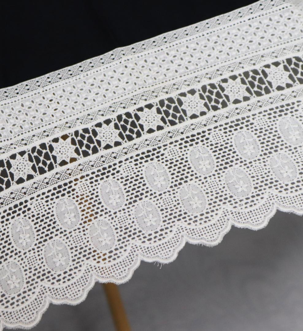 新品タグ付き【長傘 日傘】綿100％ 希少!竹ねじれ持ち手 高級レース使用 黒