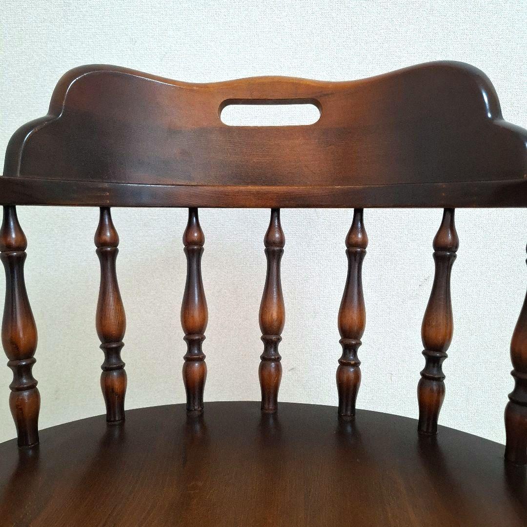 【美品】飛騨産業 アームチェア ダイニングチェア キツツキマーク