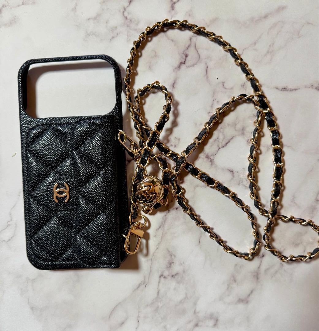 CHANEL シャネル レザー iPhoneケース 17pro