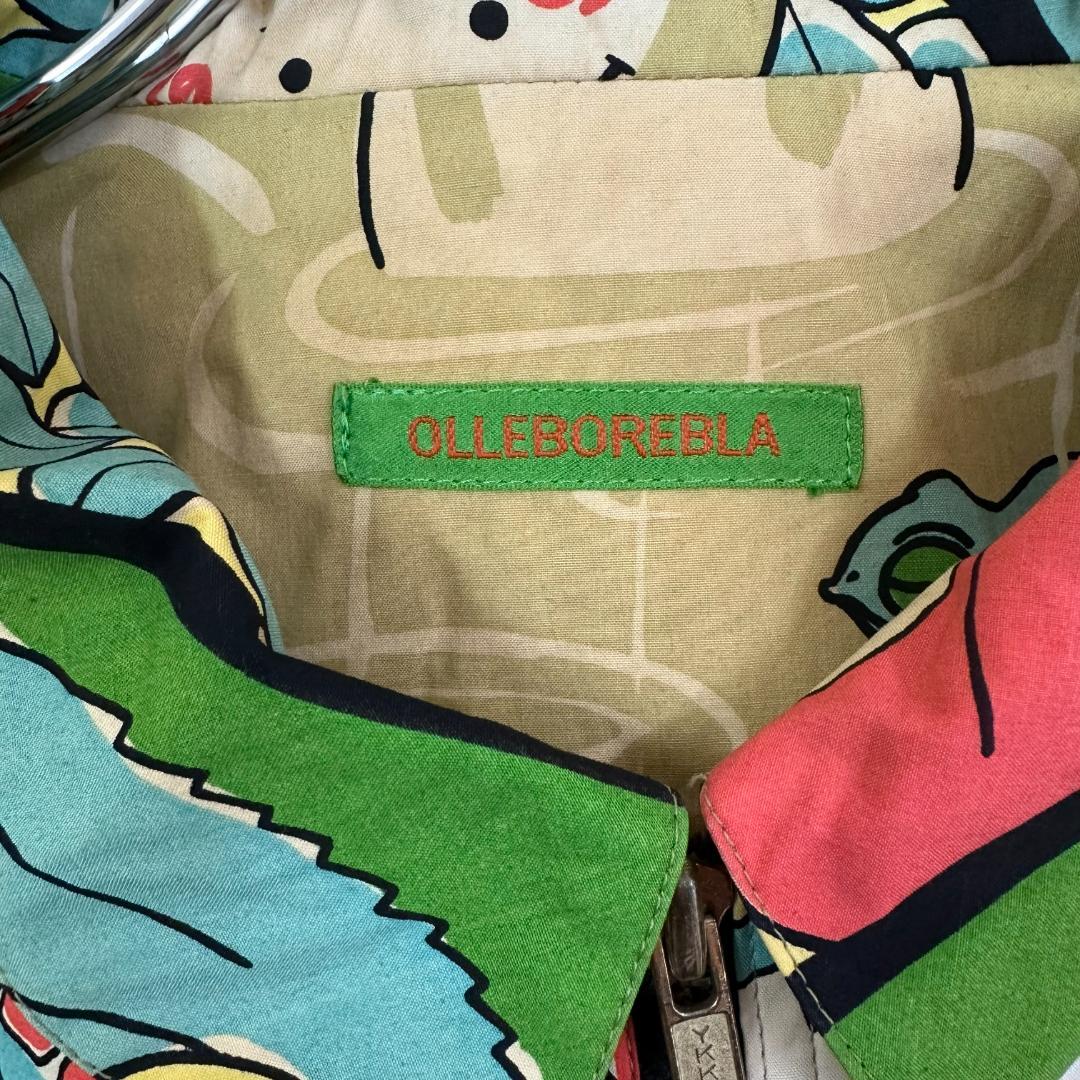 OLLEBOREBLA 総柄ブルゾン カエル柄 個性派