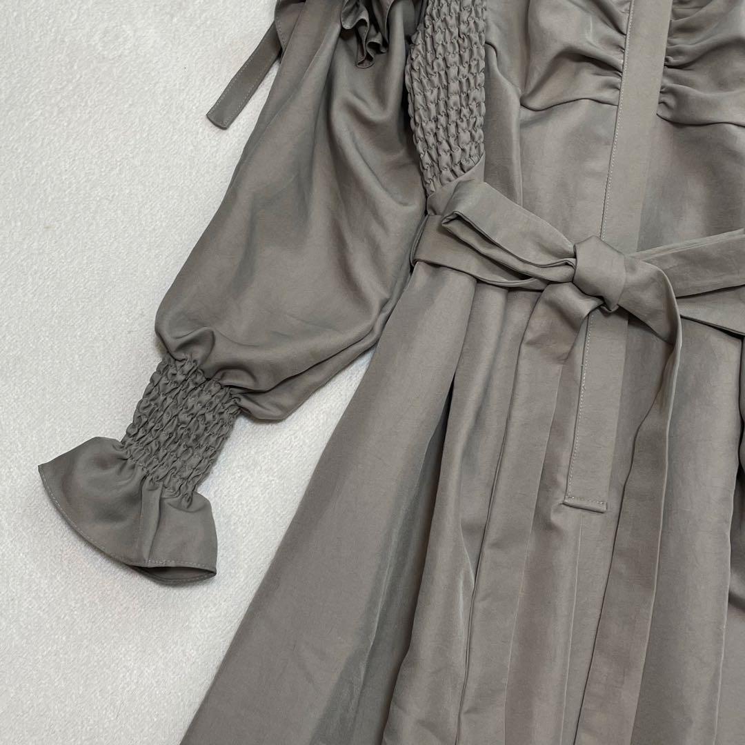 オールドハニー オールインワン フリル シャギー ベルテッド パンツスーツ F