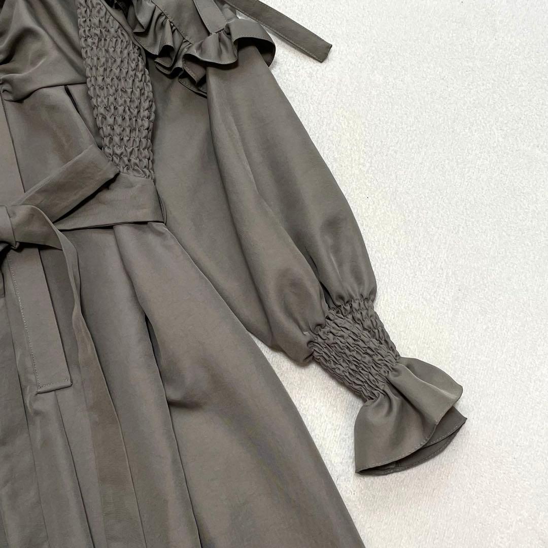 オールドハニー オールインワン フリル シャギー ベルテッド パンツスーツ F