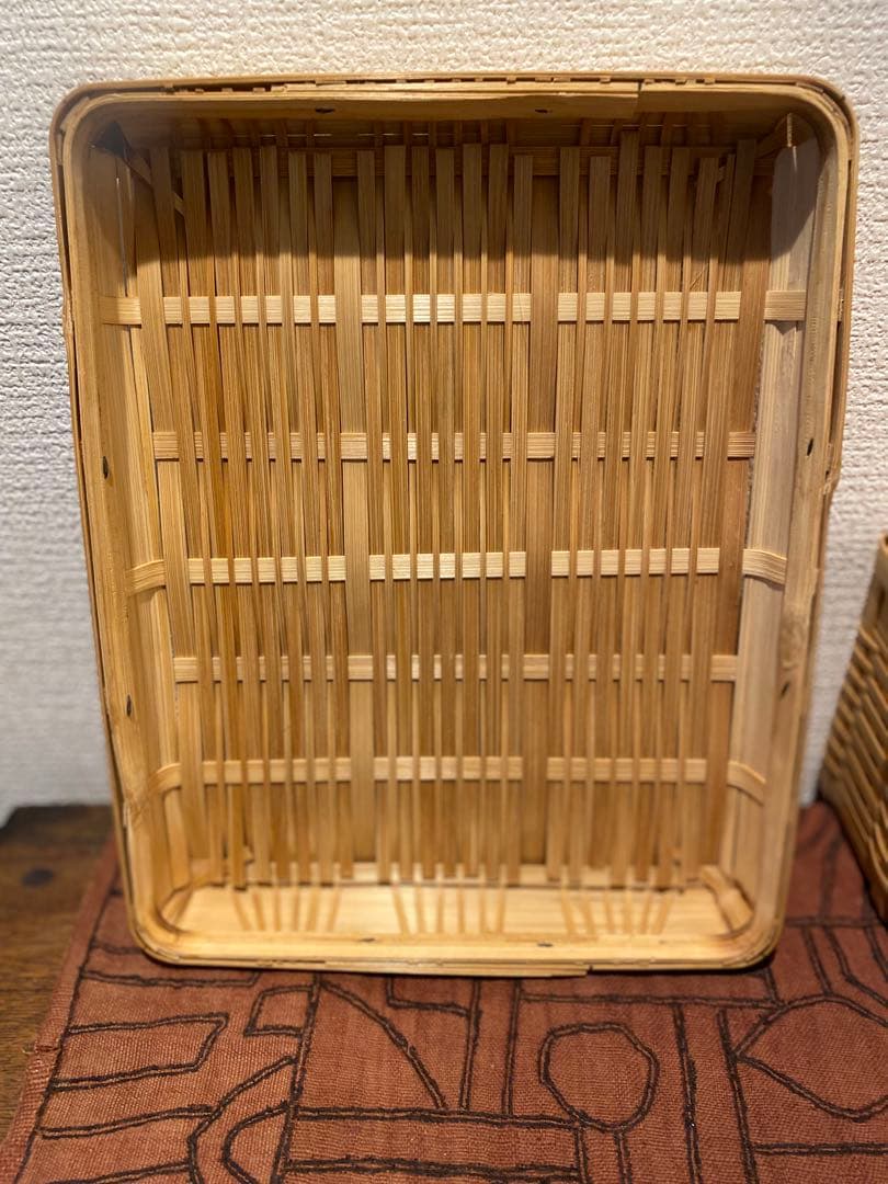 白竹　ピクニックバスケット　竹かご