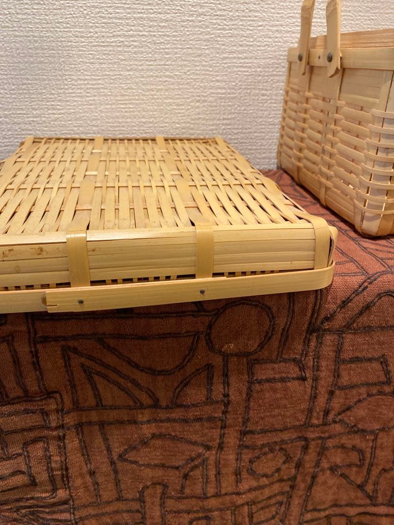 白竹　ピクニックバスケット　竹かご