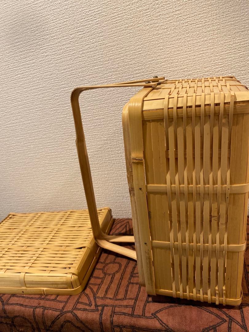 白竹　ピクニックバスケット　竹かご