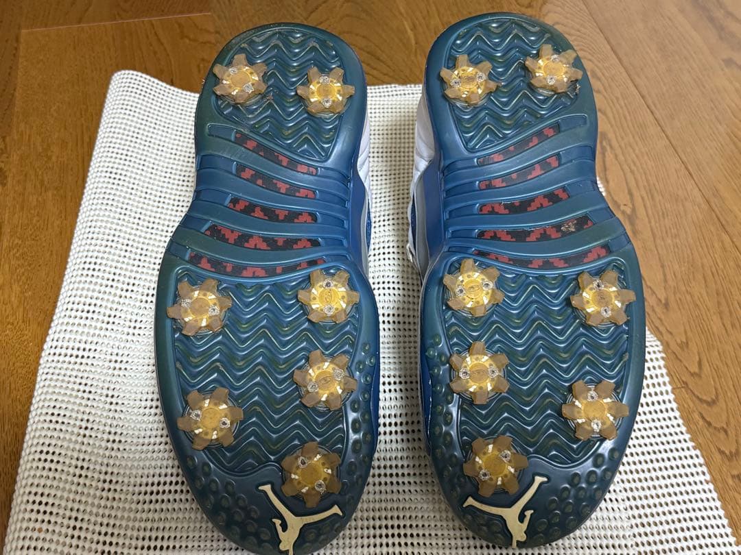 【26.5cm】NIKE エアジョーダン12 ゴルフシューズ（ホワイト＆ブルー）