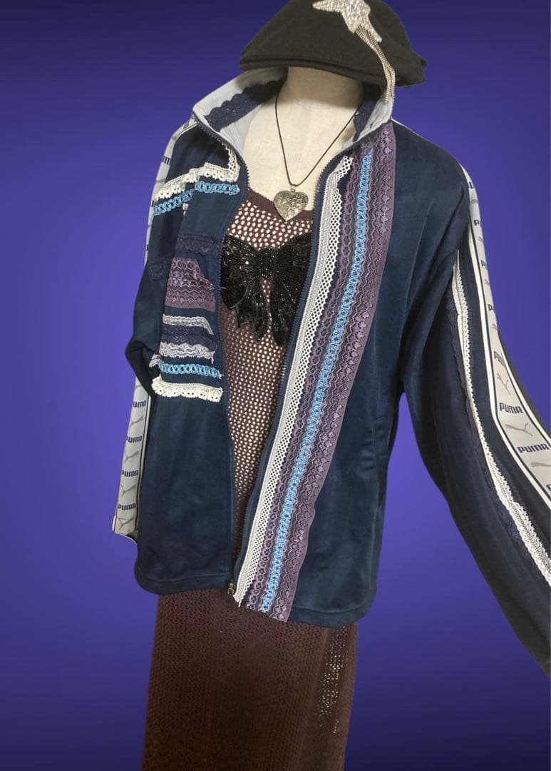 PUMA平成ギャル再構築レースジップトラックy2k裏原フェアリーグランジロック